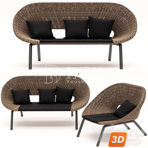 Origami Curved Armchair